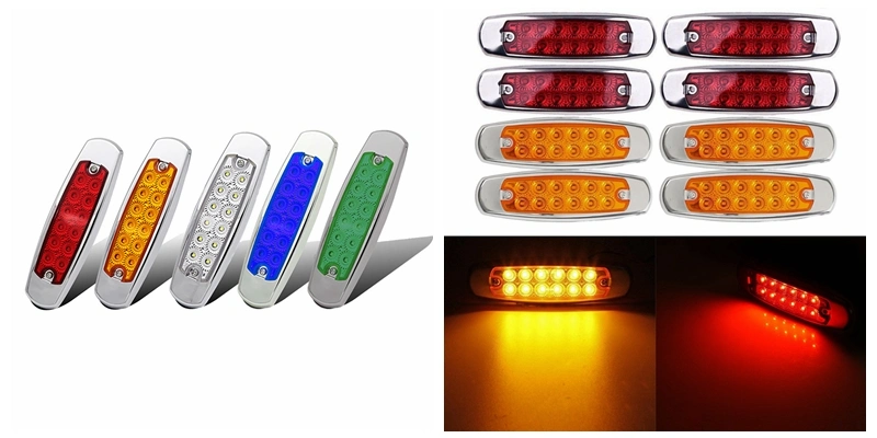 Red Amber Blue White Green Waterproof Truck Trailer LED Side Marker Lamp Hedlight Signal Clearance Indicator Lights